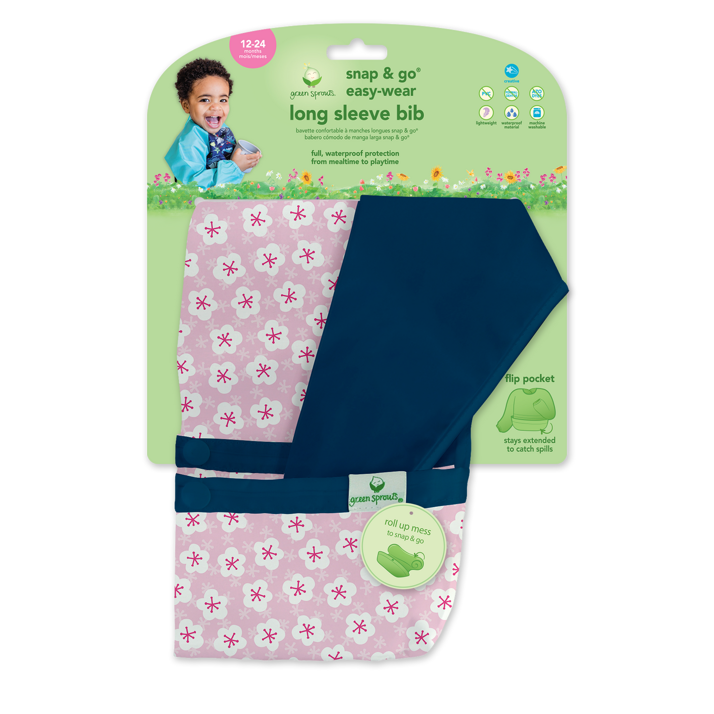 Babero Impermeable Blossom Manga Larga
