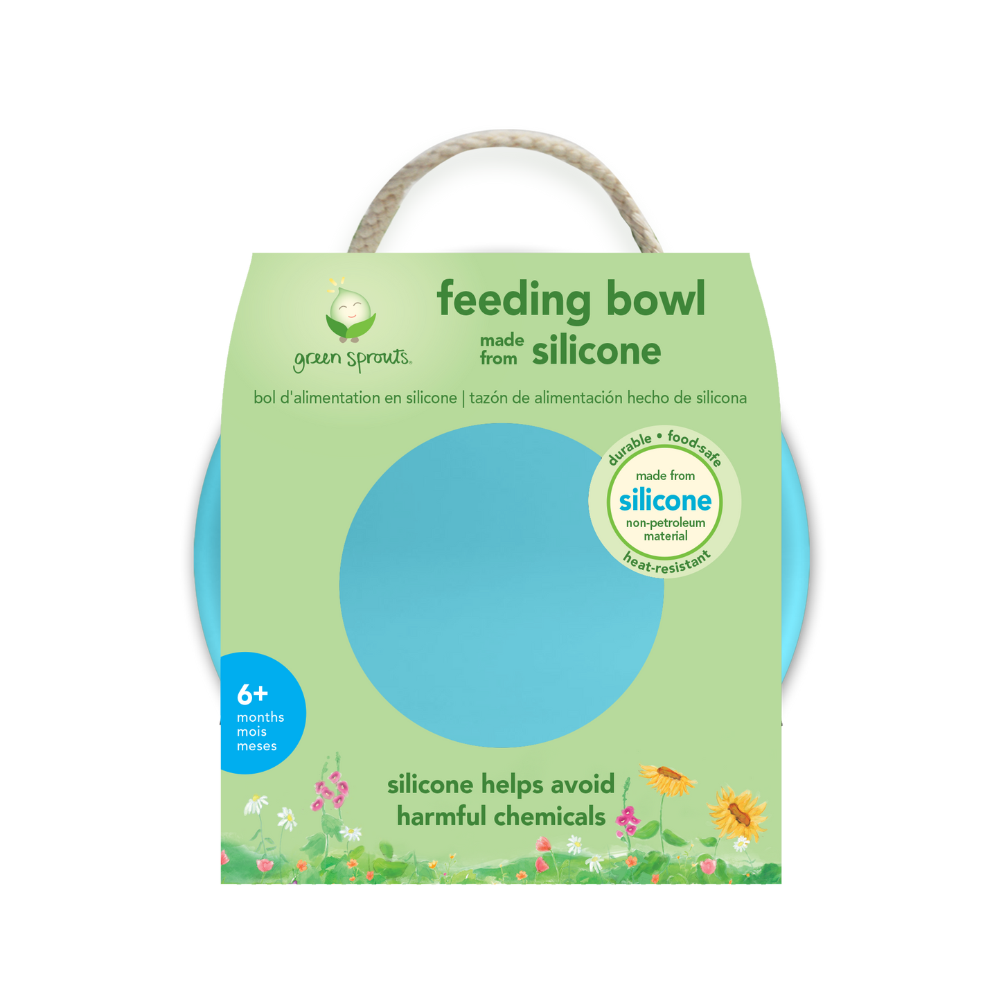 Bowl de Silicona Celeste +6 meses Green Sprouts