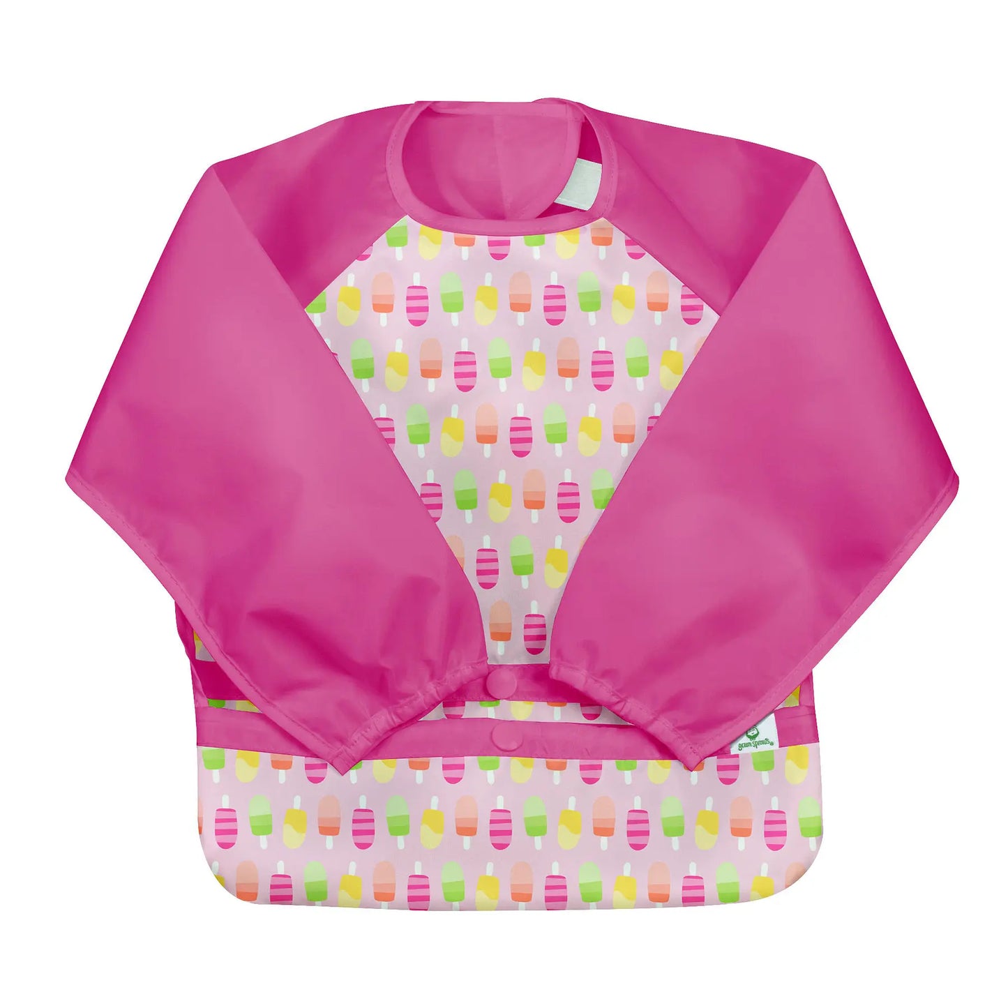 Babero Impermeable Rosado Helados Manga Larga