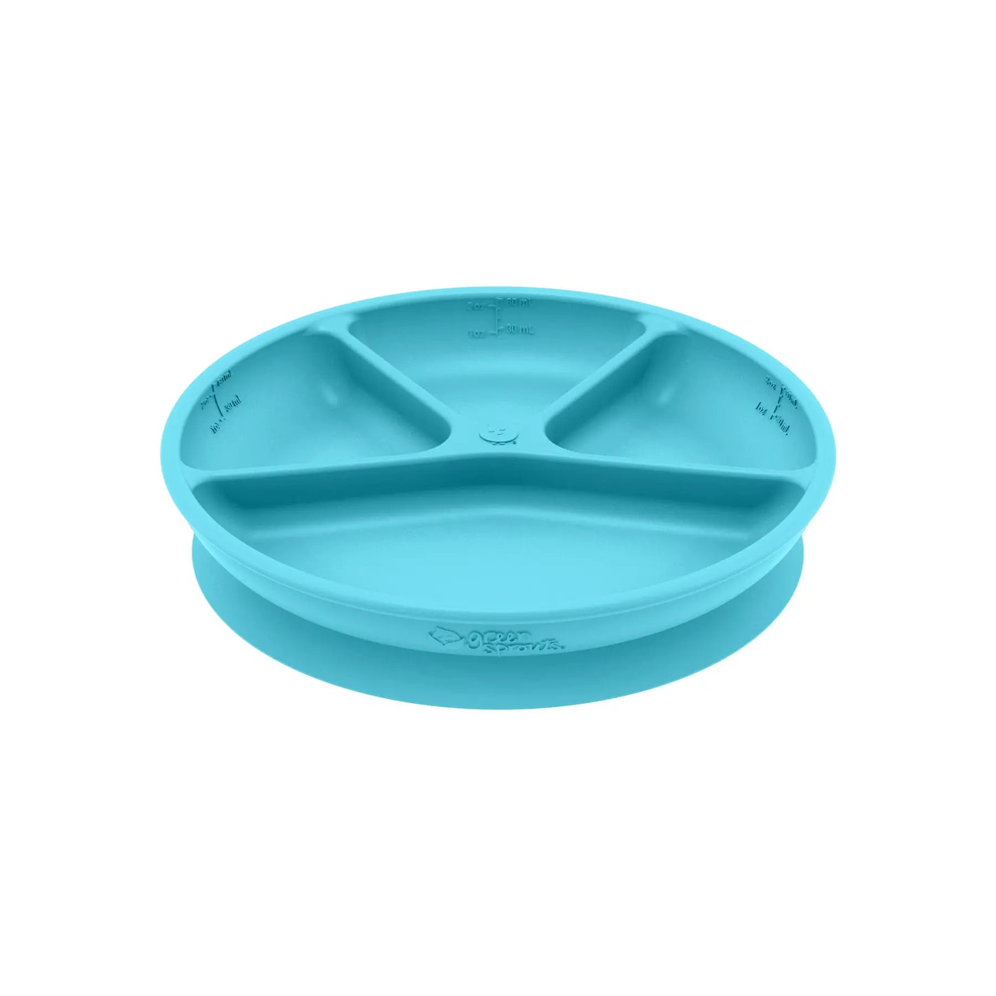 Plato de Silicona Ventosas Celeste Green Sprouts
