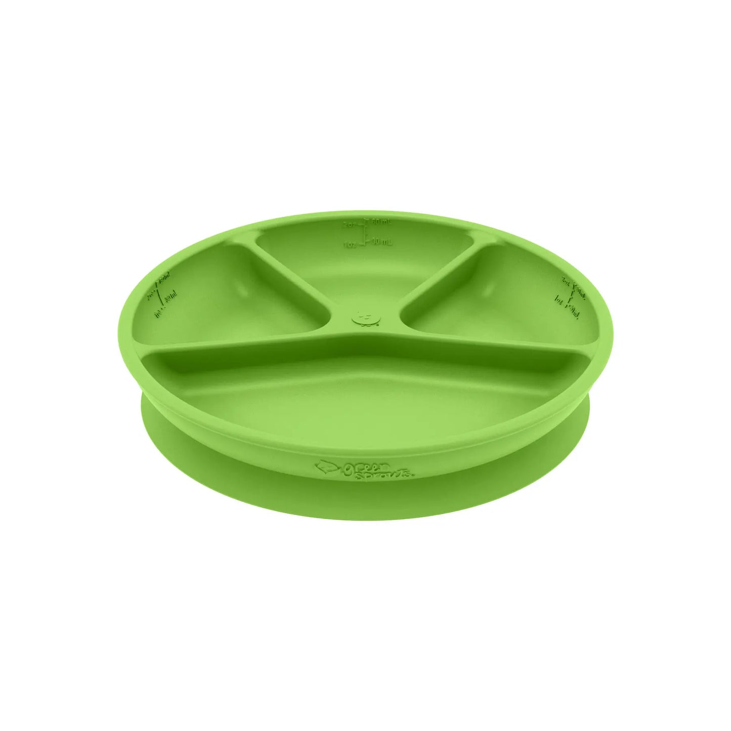 Plato de Silicona Ventosas Verde Green Sprouts