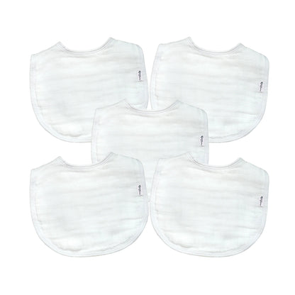 Pack 5 Baberos Muselina Algodón Orgánico Blanco Green Sprouts (0-12m)