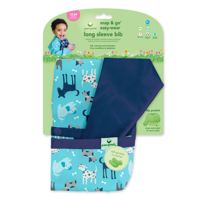 Babero Impermeable Perritos Manga Larga (6-18m)