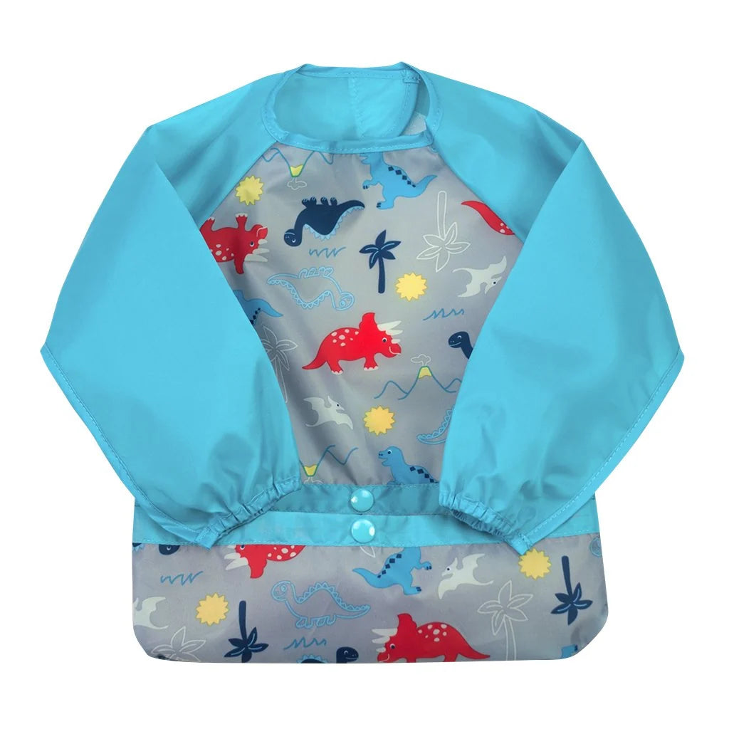 Babero Impermeable Dino Aqua Manga Larga (6-18m)