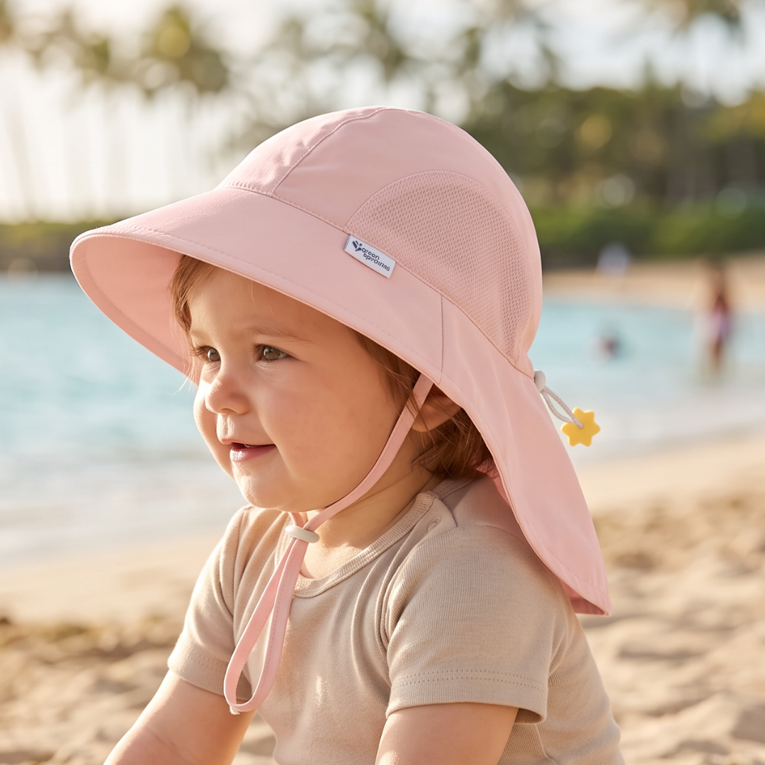 Gorro UPF50+ Aventura Coral Green Sprouts
