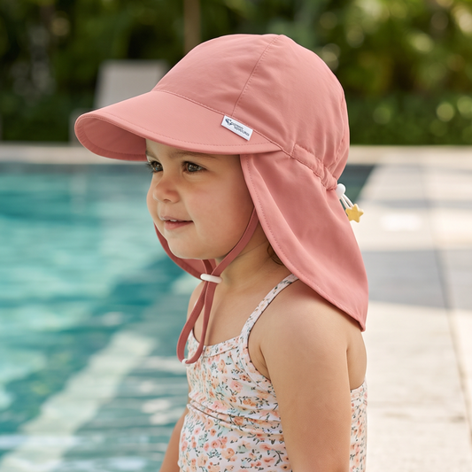 Gorro Flap UPF50+ Coral Oscuro Green Sprouts