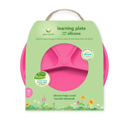 Plato de Silicona Ventosas Fucsia Green Sprouts