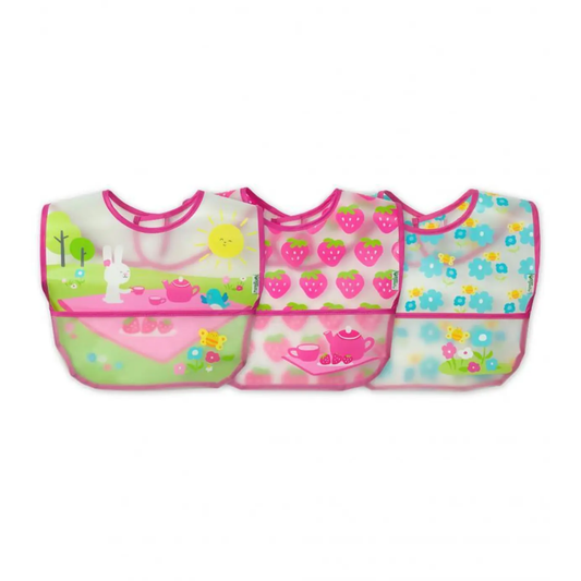 Pack de 3 Unid. Baberos Limpia Fácil Rosado Green Sprouts