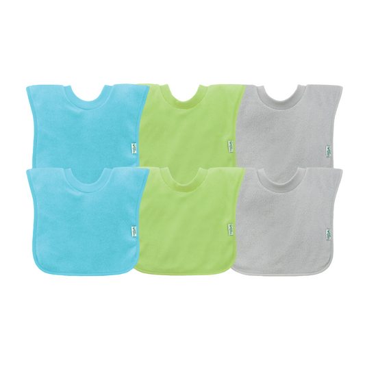 Pack 6 Baberos Impermeable Sin Cierre Aqua Green Sprouts