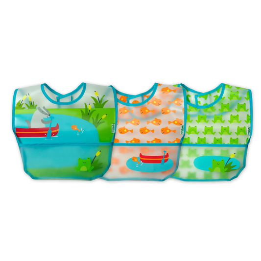 Pack de 3 Unid Babero Limpia Facil Celeste Green Sprouts