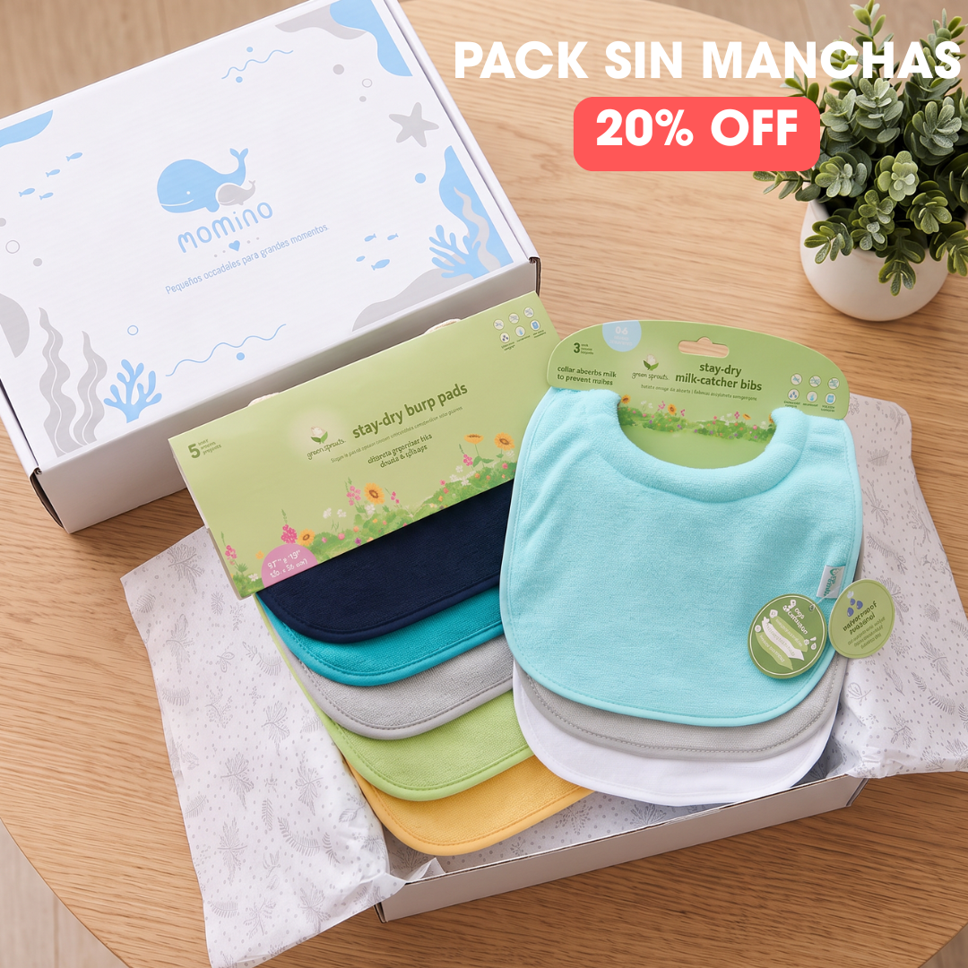 Pack Sin Manchas: 3 Baberos con cuello + 5 Tutos + ¡¡REGALO Babero con Bolsillo!! (NIÑO)