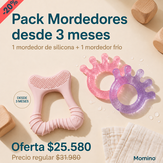 Pack Mordedores +3 Meses Rosa