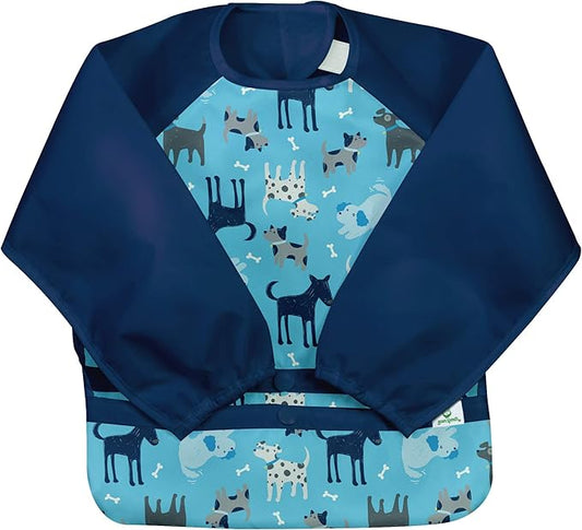 Babero Impermeable Perritos Manga Larga