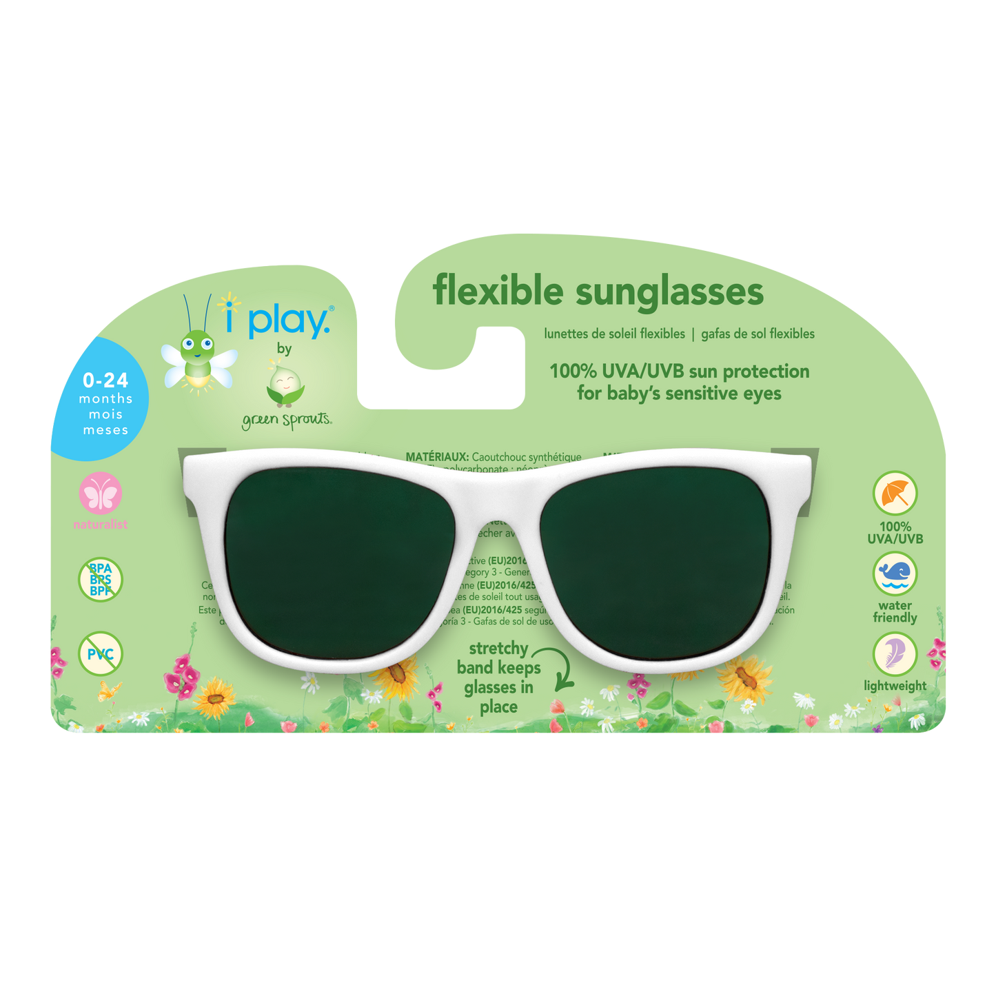 Anteojos de Sol Filtro UV Blanco Green Sprouts