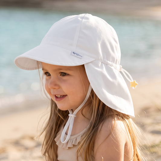 Gorro Flap UPF50+ Blanco Green Sprouts