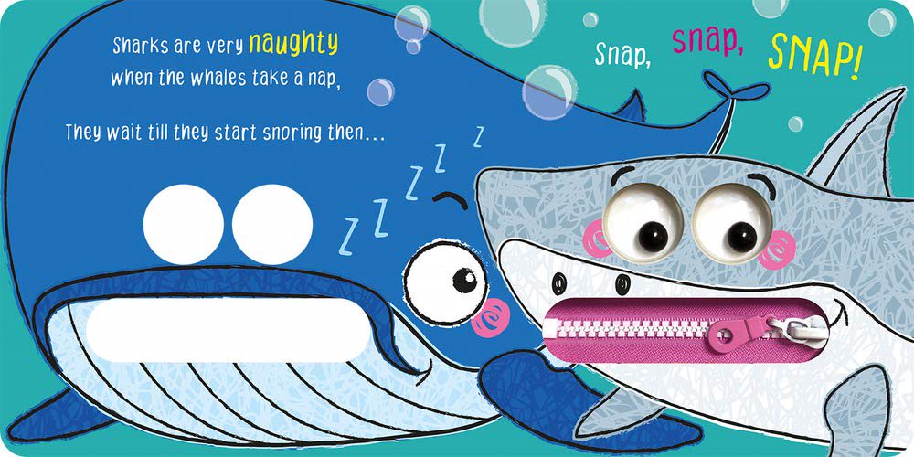 A Wobbly eye zipper book Shh Shh Shark! (0a+)
