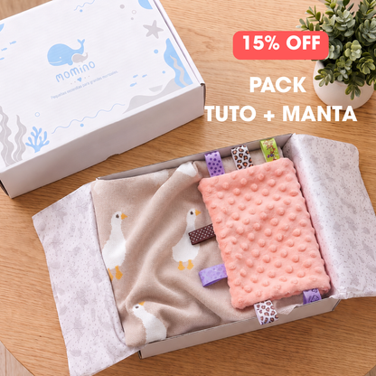 "Pack 2" Manta Algodón + Tuto + CAJA DE REGALO