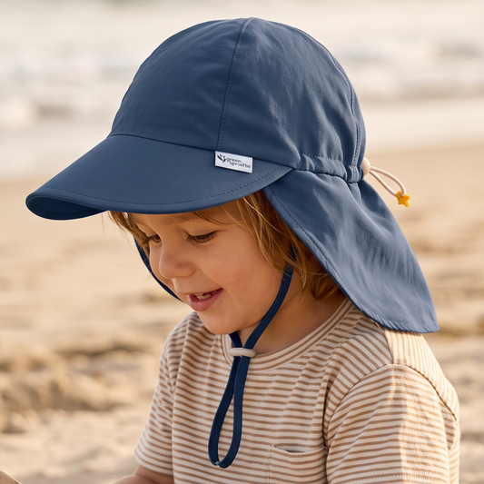 Gorro Flap UPF50+ Azul Marino Green Sprouts