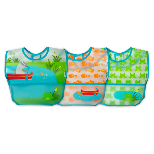 Pack de 3 Unid Babero Limpia Facil Celeste Green Sprouts