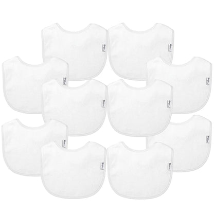 Pack 10 Baberos Impermeable Blanco Green Sprouts (3-12m)