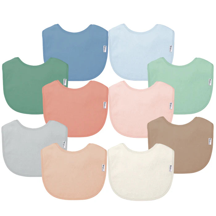 Pack 10 Baberos Impermeables Mix Arándano Pastel Green Sprouts
