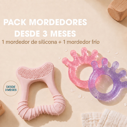 Pack Mordedores +3 Meses Rosa