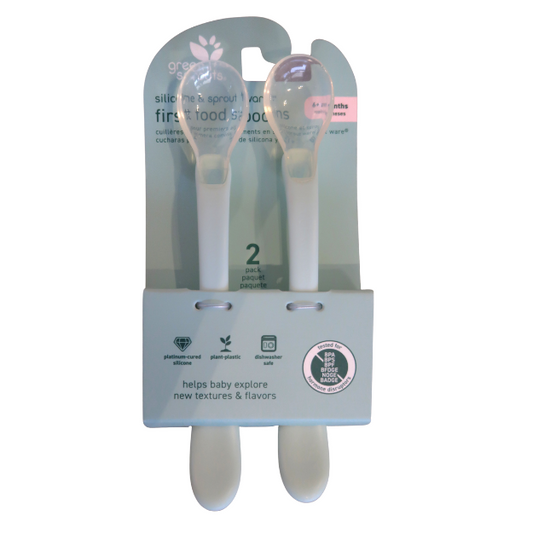 Set 2 Cucharas Silicona Verde Green Sprouts