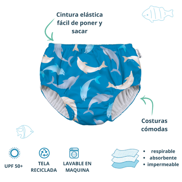 Pañal de Agua Reutilizable Delfines Green Sprouts