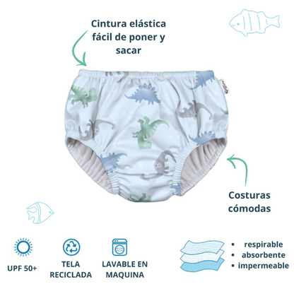 Pañal de Agua Reutilizable Dinosaurios Green Sprouts