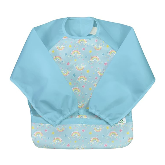 Babero Impermeable Arcoíris Manga Larga Green Sprouts (6-18m)