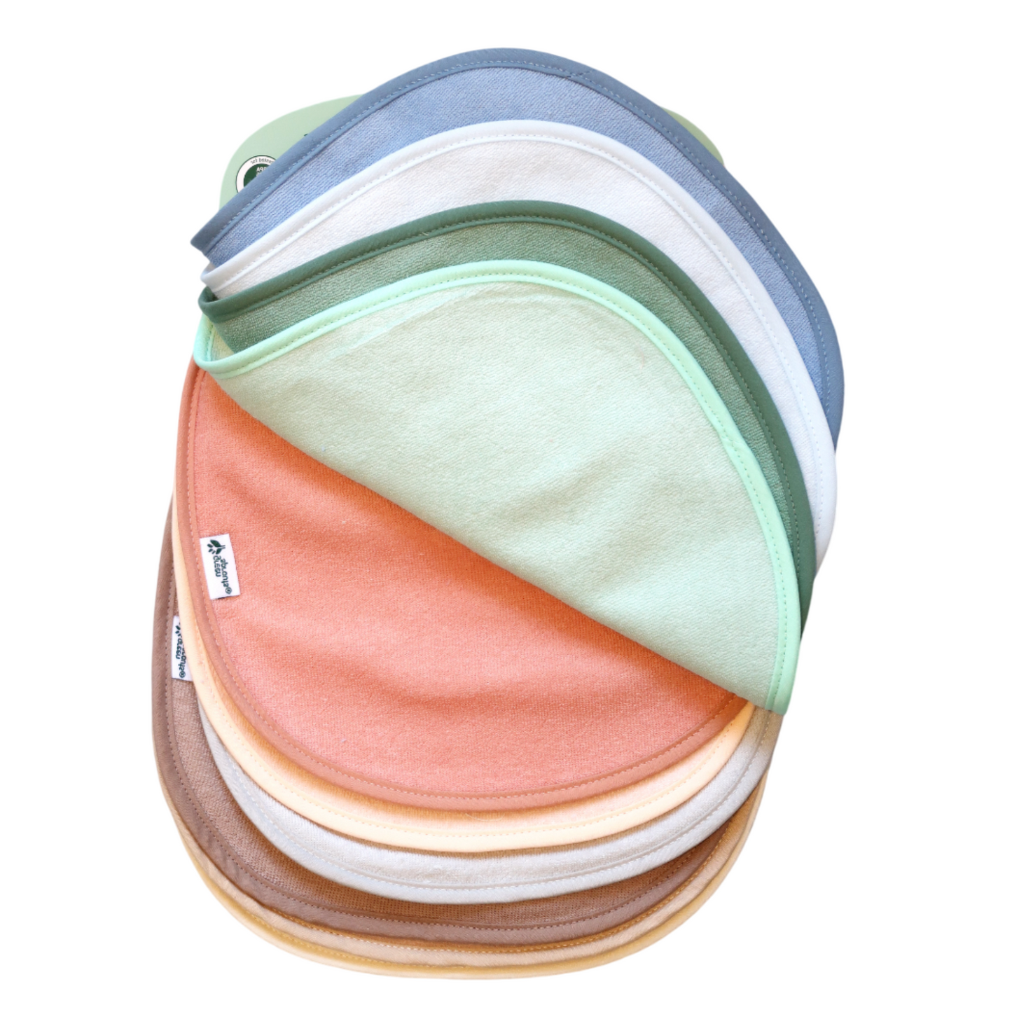 Pack 10 Baberos Impermeables Mix Arándano Pastel Green Sprouts