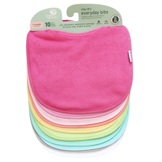 Pack 10 Baberos Impermeable Mix Rosado Green Sprouts