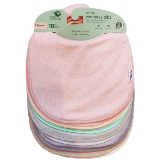 Pack 10 Baberos Impermeable Mix Rosa Pastel Green Sprouts