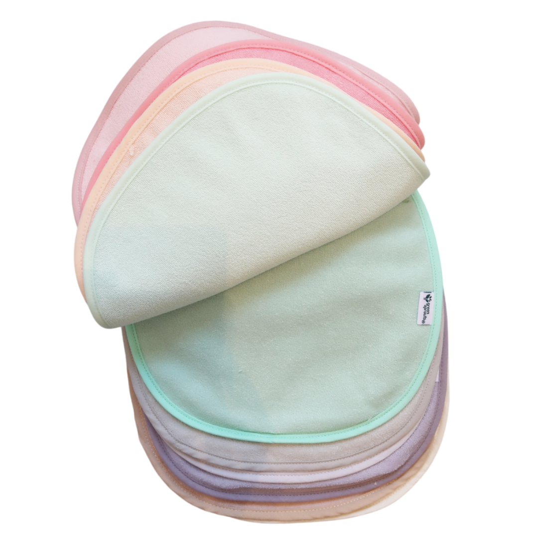 Pack 10 Baberos Impermeable Mix Rosa Pastel Green Sprouts