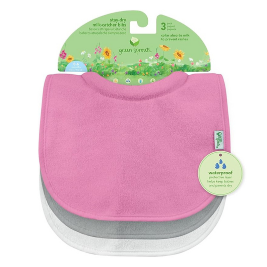 Pack 3 Baberos Impermeable Con Cuello Rosa Green Sprouts