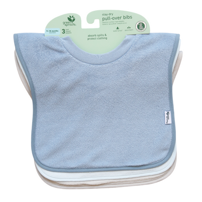 Pack 3 Baberos Impermeable Polera Arándano Green Sprouts (9-18m)