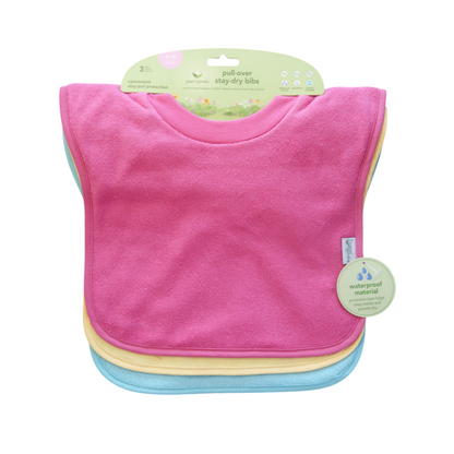 Pack 3 Baberos Impermeable Polera Pink Green Sprouts (9-18m)