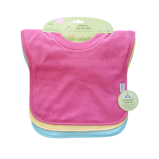 Pack 3 Baberos Impermeable Polera Pink Green Sprouts