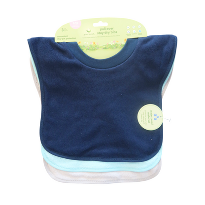 Pack 3 Baberos Impermeable Polera Blue Green Sprouts (9-18m)