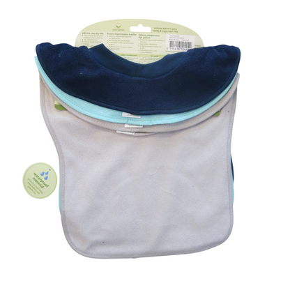 Pack 3 Baberos Impermeable Polera Blue Green Sprouts (9-18m)