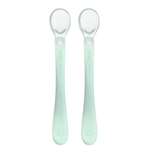 Set 2 Cucharas Silicona Verde Green Sprouts