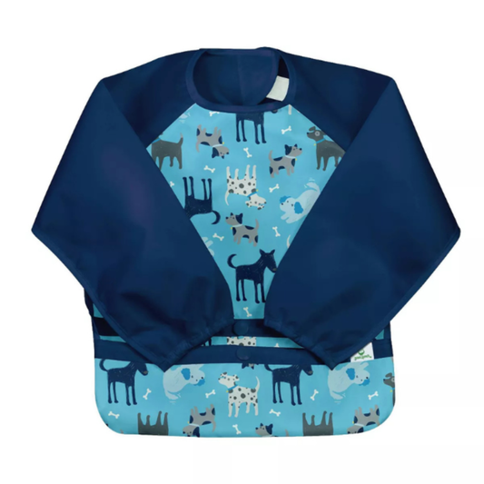 Babero Impermeable Perritos Manga Larga (6-18m)