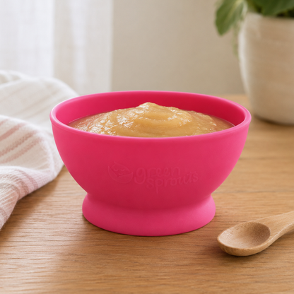 Bowl de Silicona Rosado +6 meses Green Sprouts