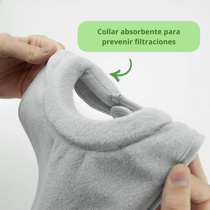 Pack 3 Baberos Impermeable Con Cuello Azul Green Sprouts (0-6m)