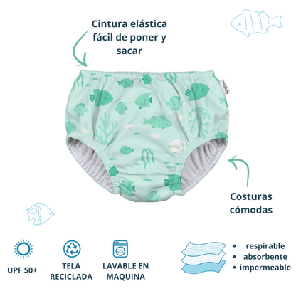 Pañal de Agua Reutilizable Peces Green Sprouts