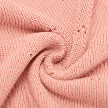 Manta de Punto 100% Algodón Rosa