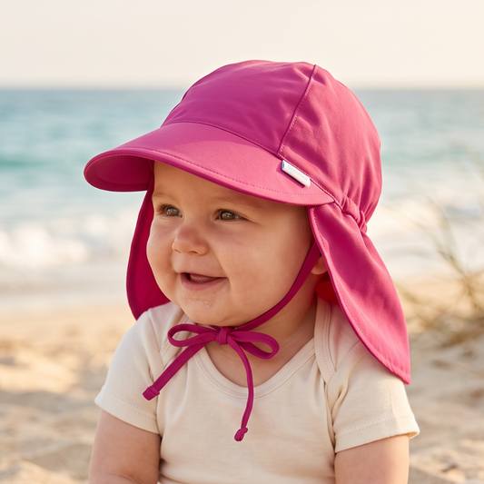 Gorro Flap UPF50+ Fucsia Cinta Green Sprouts