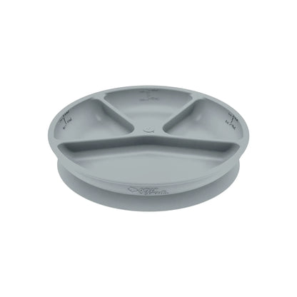 Plato de Silicona Ventosas Gris Green Sprouts
