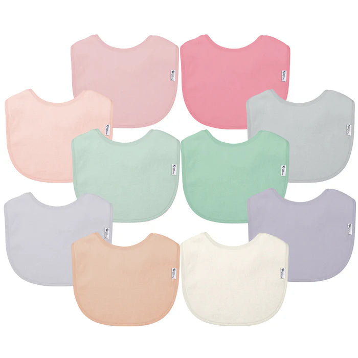Pack 10 Baberos Impermeable Mix Rosa Pastel Green Sprouts