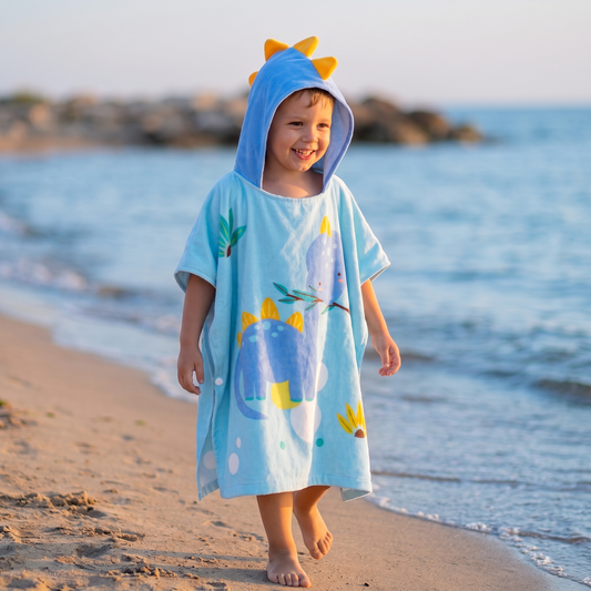 Toalla Poncho Niño Dinosaurio (1-6 años)